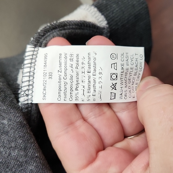 Shein Sweater Size 2XL Curve Sweatshirt Sweater Gray White Cable Knit Sleeve - Picture 6 of 9